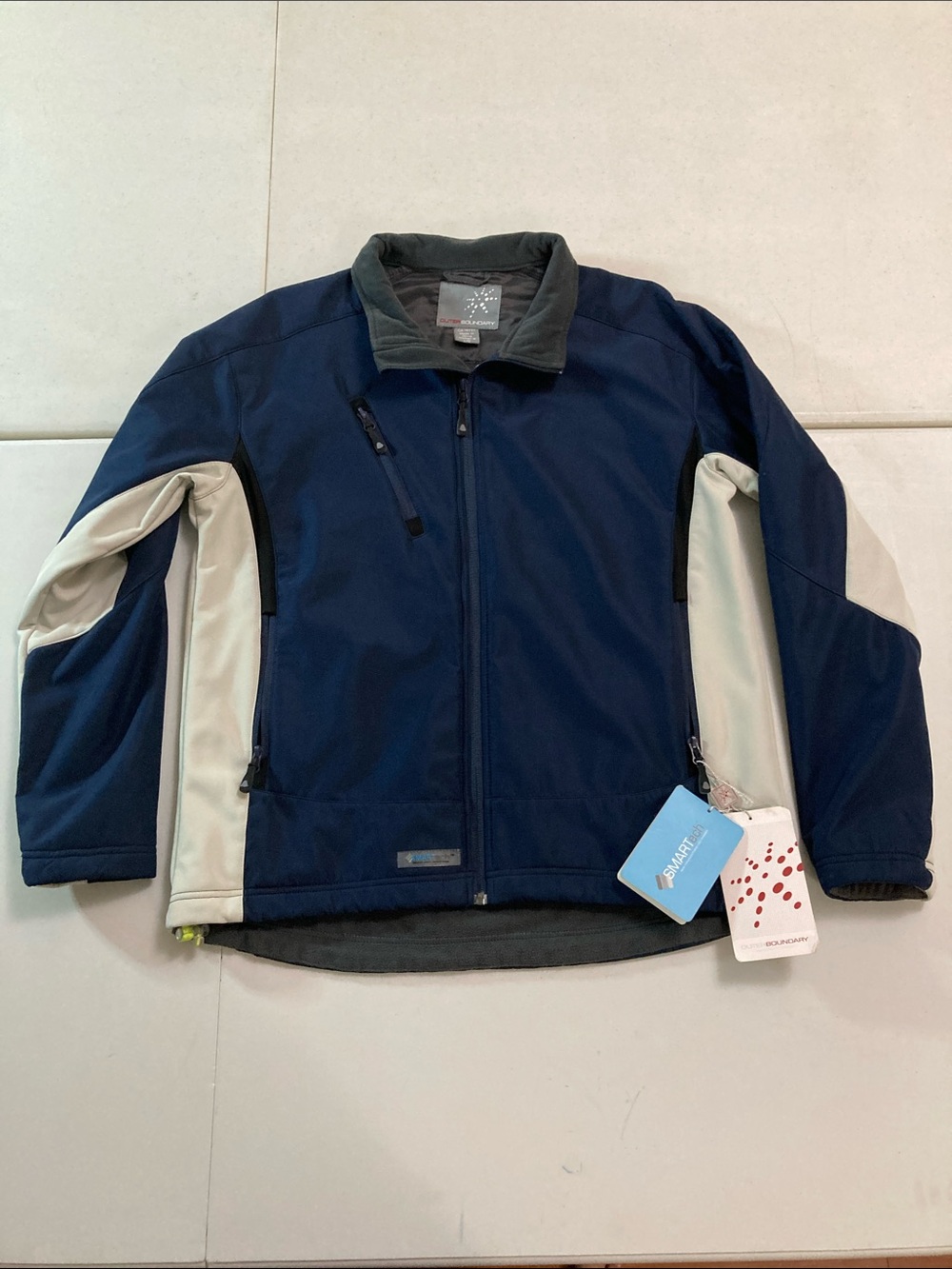 Women’s Navy and Cream Utility Softshell Jacket by Outer Boundary